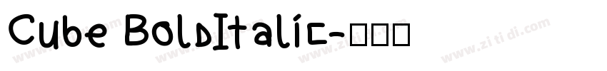 Cube BoldItalic字体转换